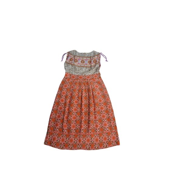 Jigsaw 100% silk grey and orange summer dress (size 10) - Picture 3 of 4